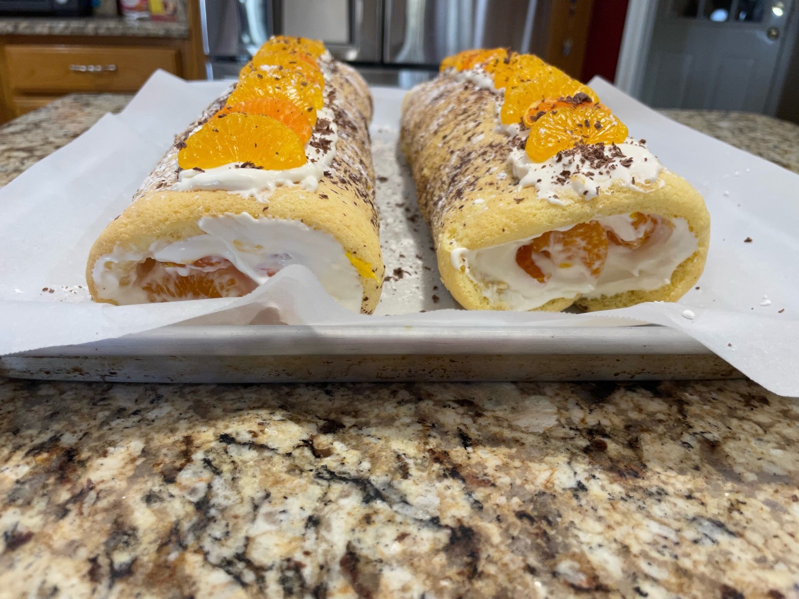 Mandarin Roll Cake - Its The Simple Things